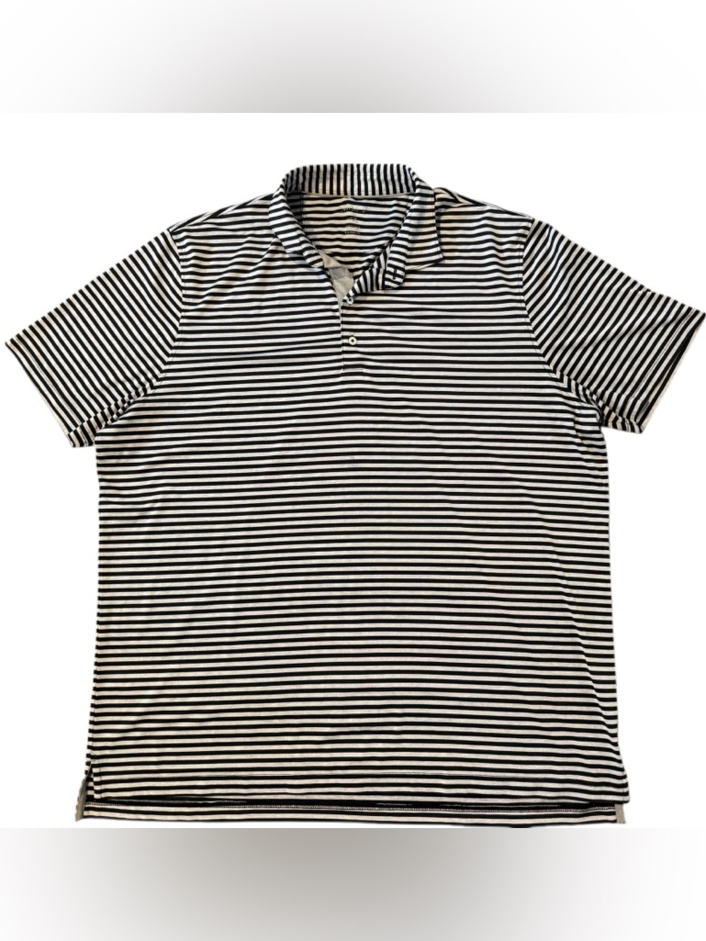 Johnnie-o Striped 3 Button Short Sleeve Polo Shirt Size XXL